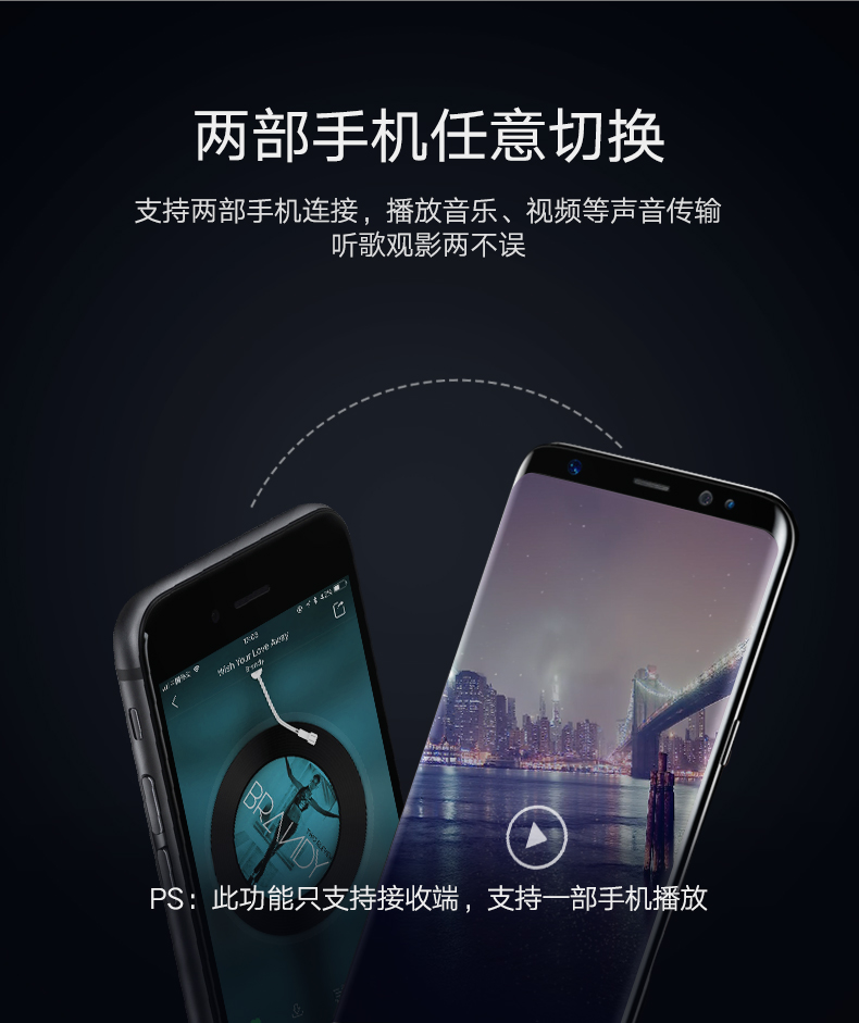 恒行6蓝牙发射接收器二合一，3.5mm音频口aptX解码
