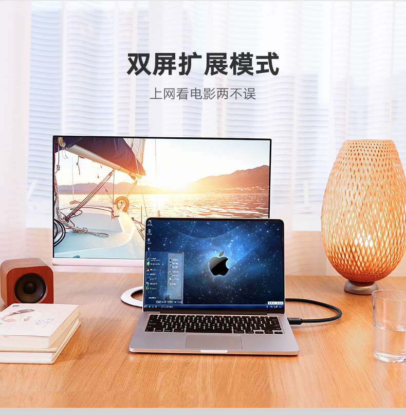 恒行6hdmi转dvi线，电脑电视1080P双向互转高清线