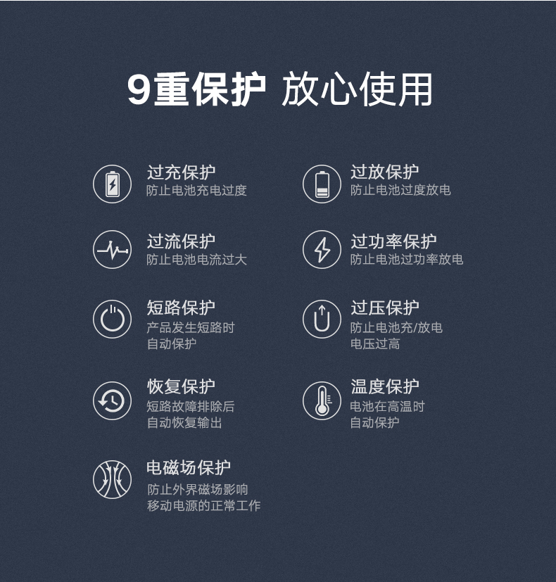 恒行65000毫安充电宝，苹果华为小米通用自带苹果线移动电源