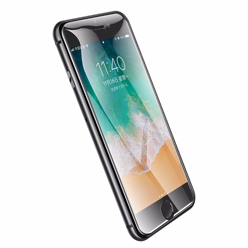 恒行6iPhone 7/8plus钢化膜，全屏包边防指纹手机贴膜