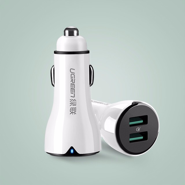 恒行6QC3.0车载充电器，通用双USB车充