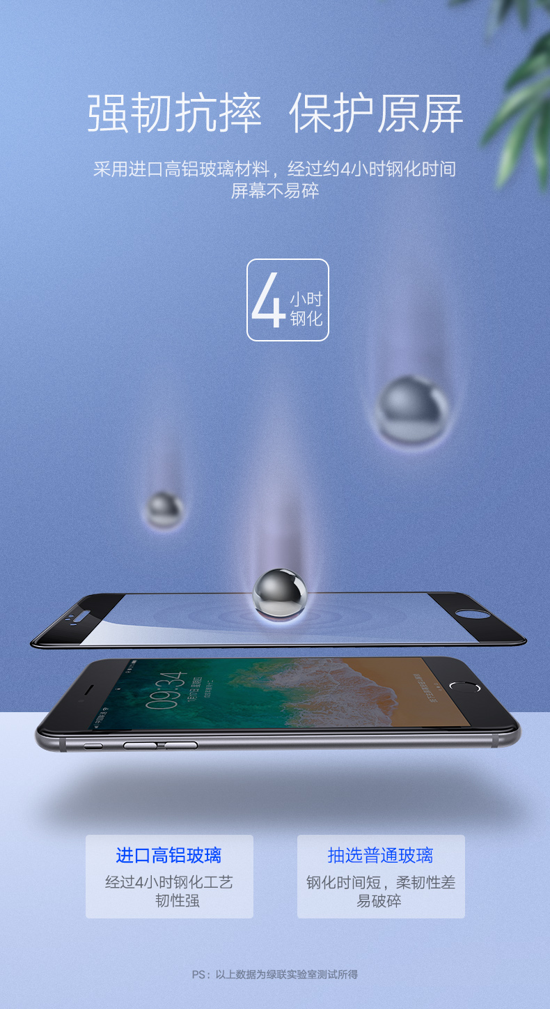 恒行6iPhone6/6P/6s/Plus防蓝光钢化膜