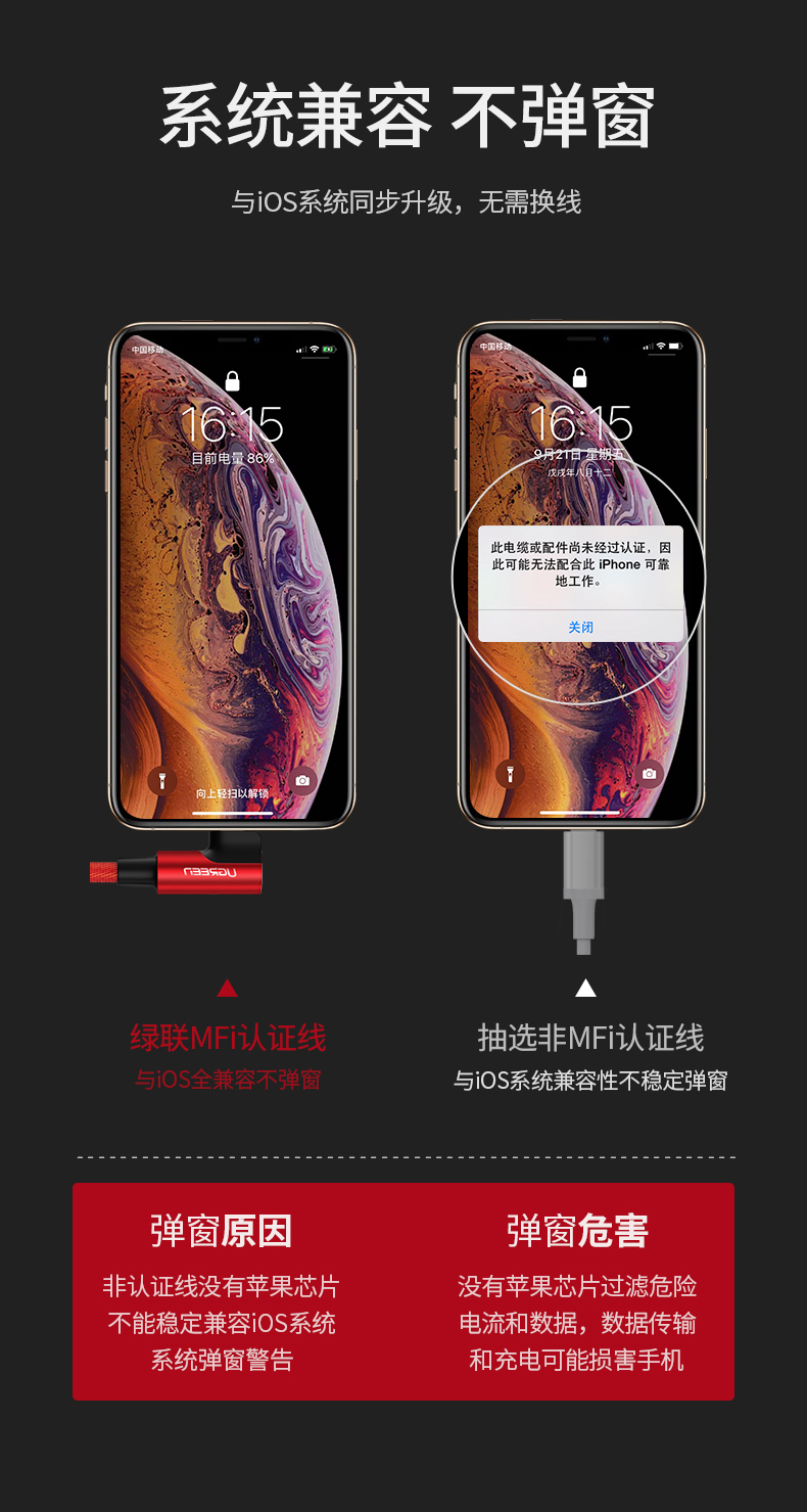 恒行6弯头苹果数据线