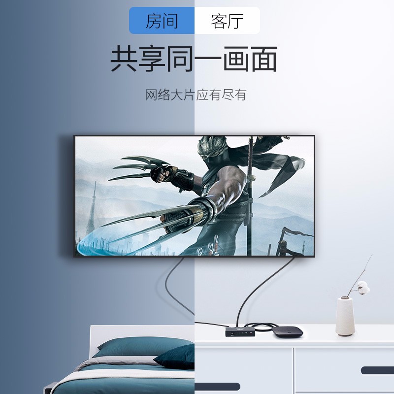 恒行6HDMI分配器1进2出，HDMI一分二分屏器