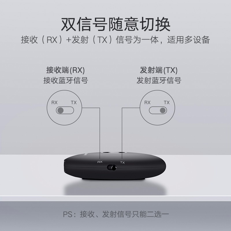 恒行6蓝牙发射接收器二合一，3.5mm音频口aptX解码