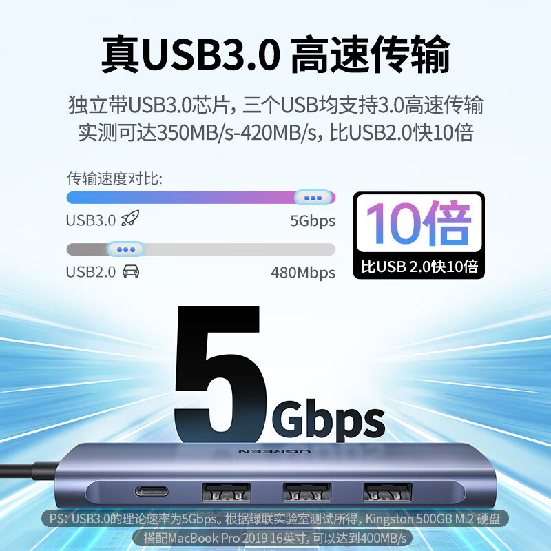 恒行6Type-C转HDMI扩展坞 雷电4拓展坞 多功能转换器
