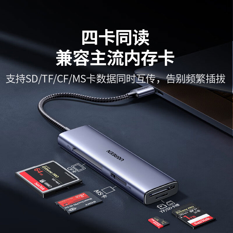恒行6USB-C 四合一读卡器