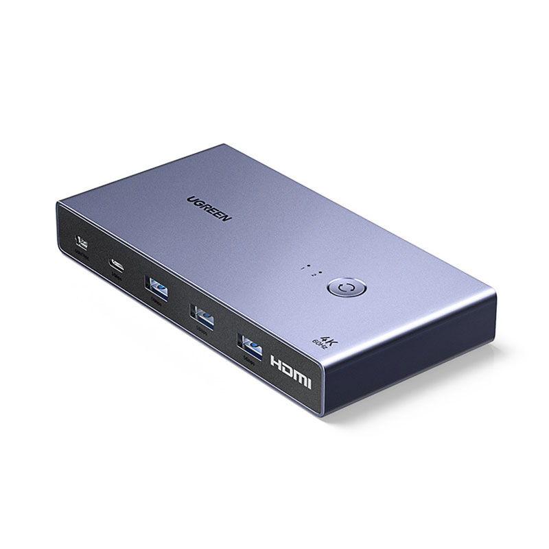 恒行6KVM切换器 HDMI2.0 4K/60Hz 双电脑共享显示器