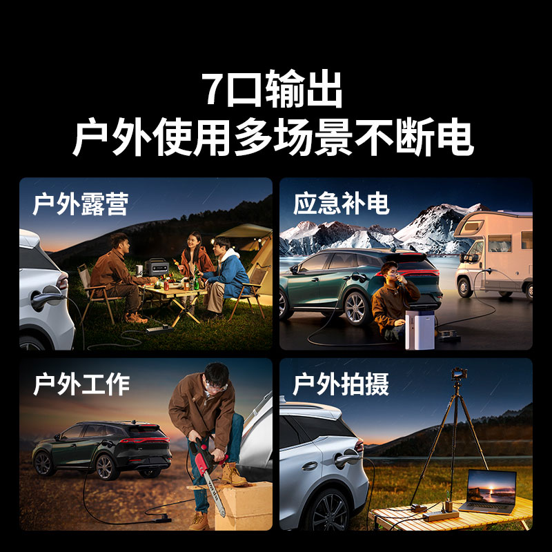 恒行6新能源汽车放电枪 4kW 7口输出