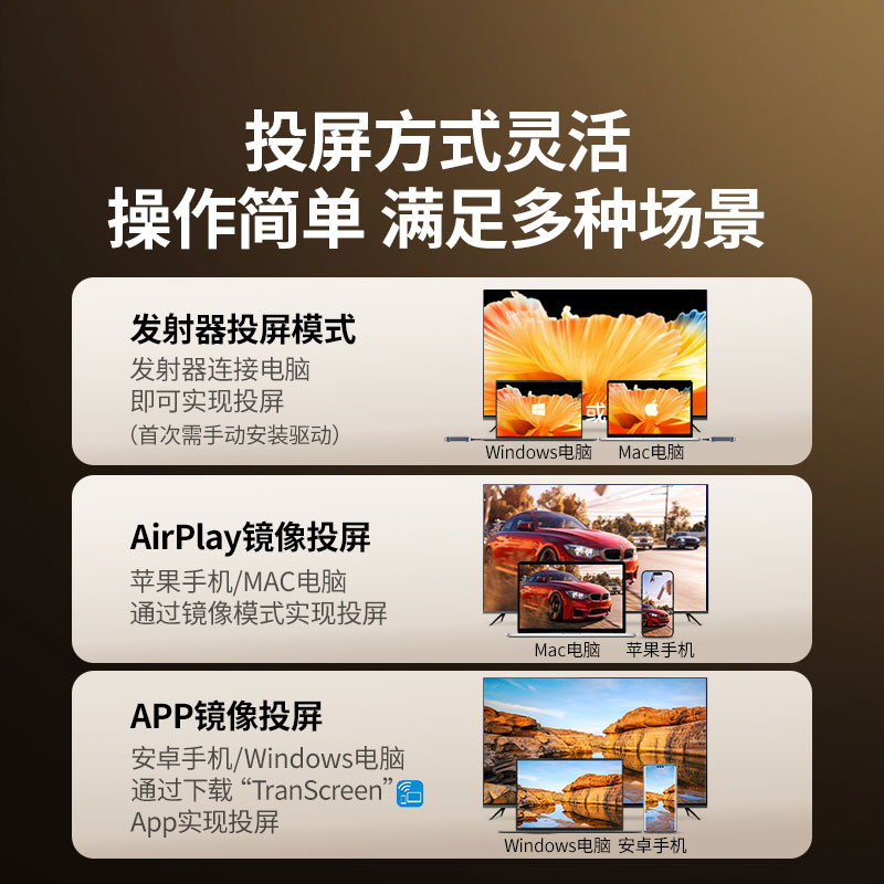 恒行6企业级点对点1080P无线投屏器