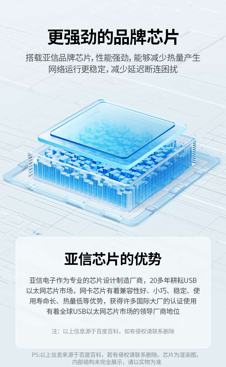 恒行6千兆网卡 ABS胶壳材质 轻巧便携仅26.7g