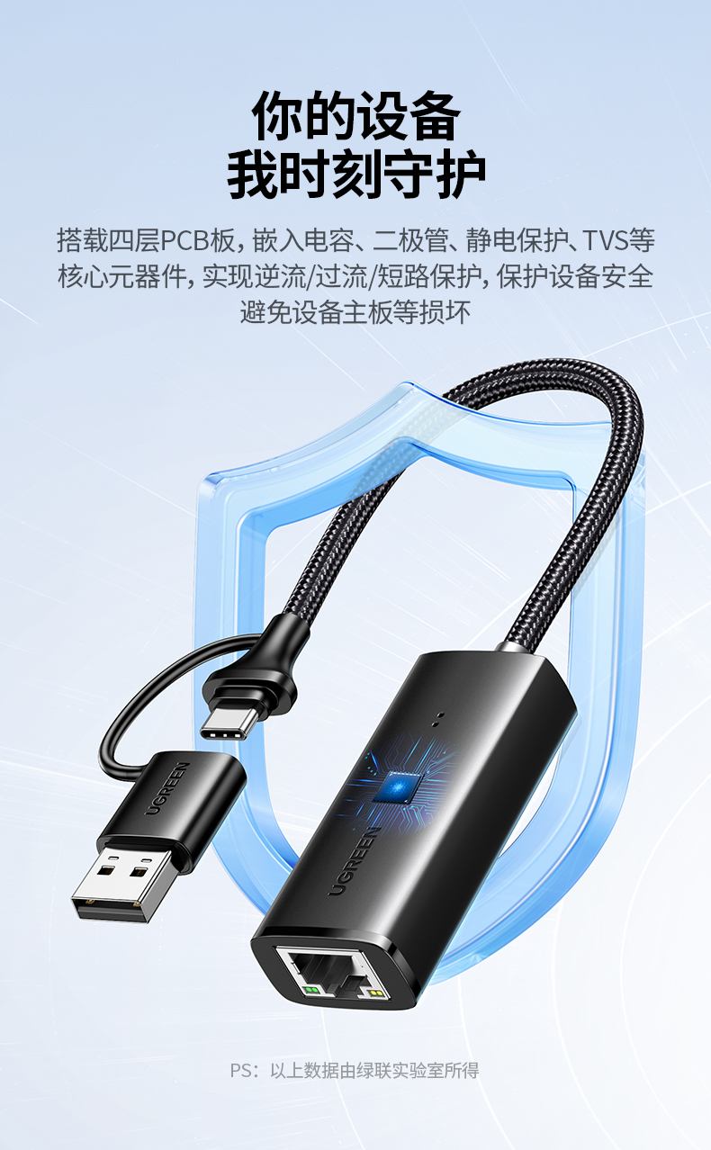 恒行6二合一千兆网卡 支持Windows/macOS/Linux全平台