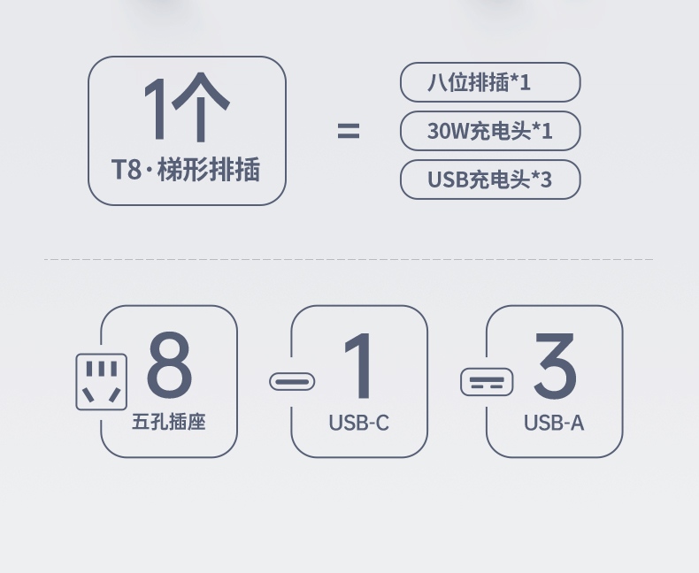 恒行6T830 线长约1.3米 满足桌面布局