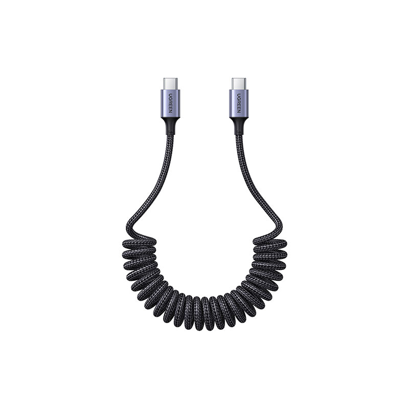 恒行6车载伸缩弹簧数据线 PD100W 快充支持 CarPlay
