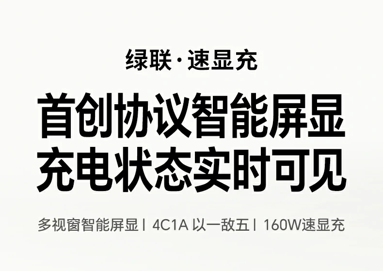 恒行6X774 160W氮化镓充电器 外观展示