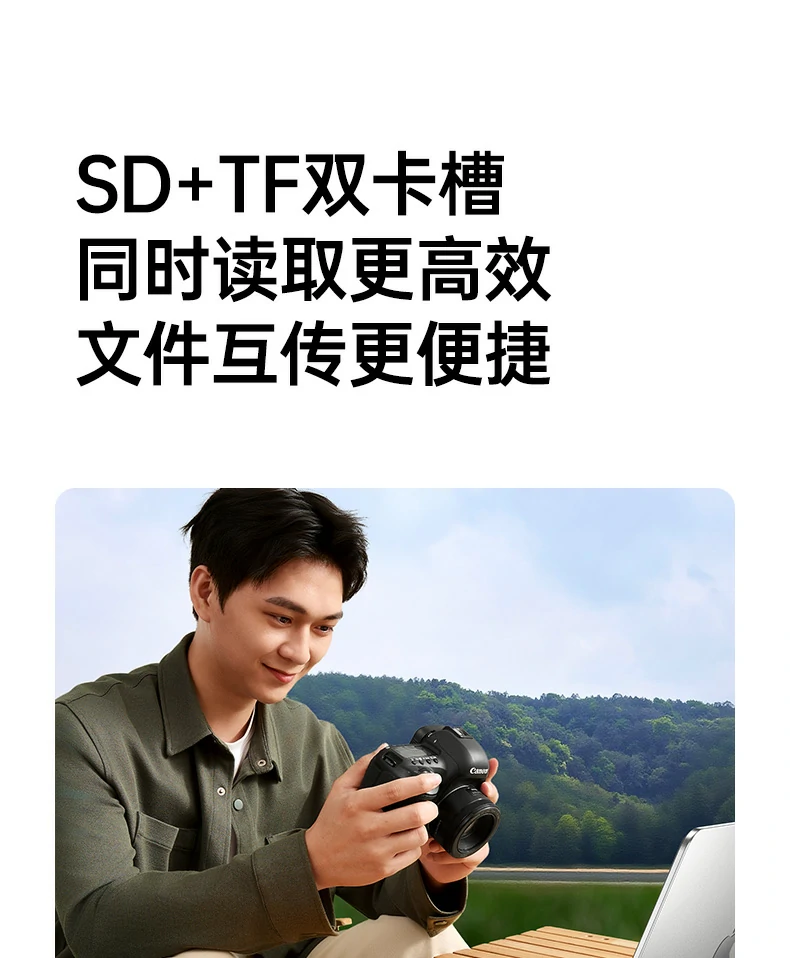 恒行6CM803读卡器SD与TF双卡同时插入并行读取演示