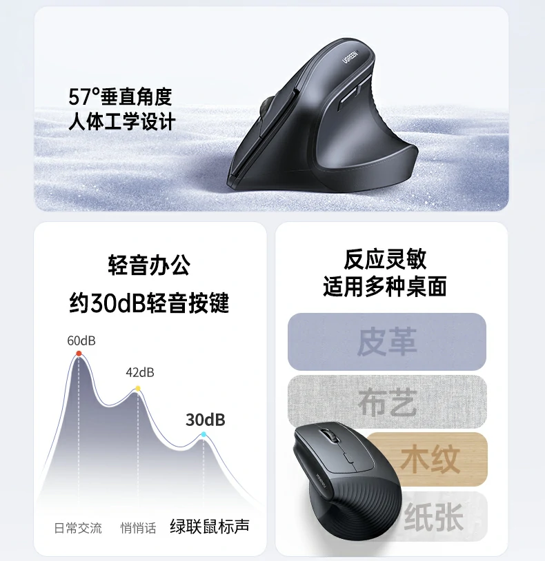 恒行6M571P垂直鼠标 防鼠标手设计提升办公舒适度