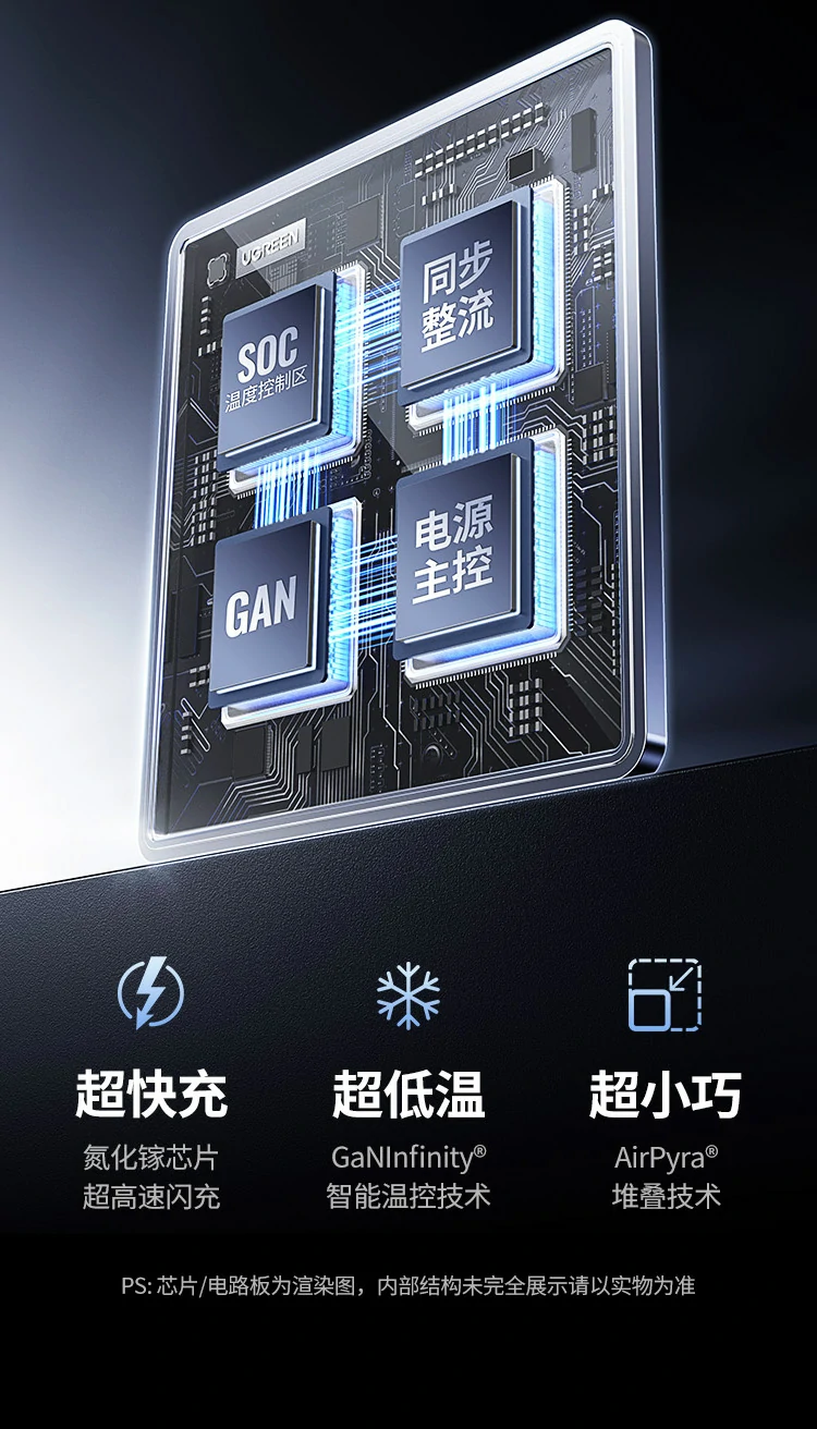 恒行6140W快充头边充边用不发烫，稳定安全高效