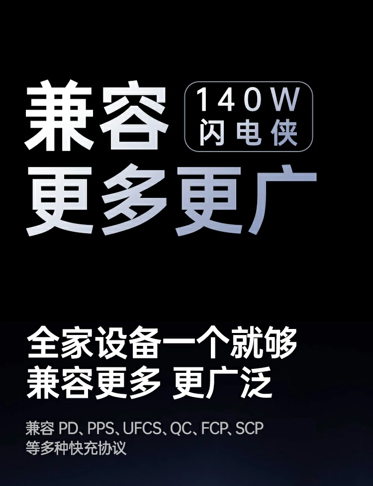 恒行6X569氮化镓充电器兼容PD QC SCP等快充协议