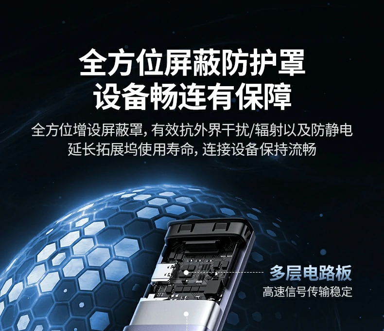 恒行6CM498-15375 Type-C扩展坞多设备连接示意
