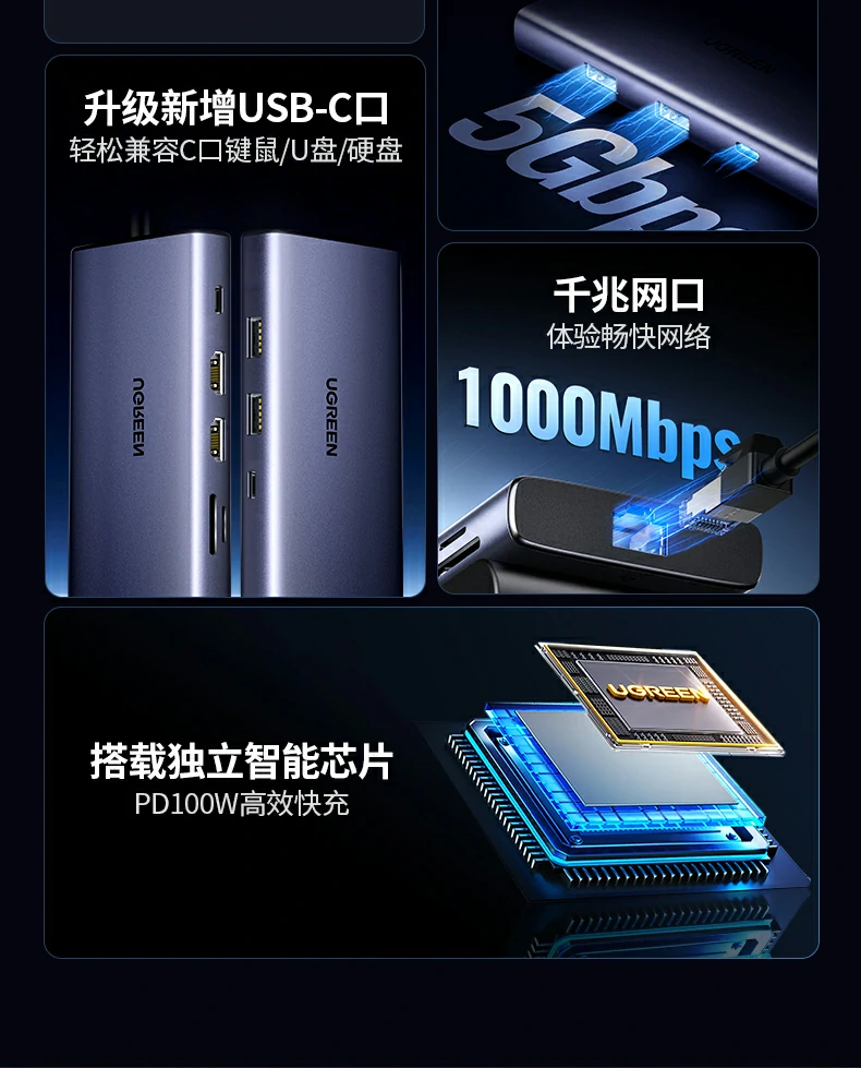 恒行6CM639 USB-A 3.0接口（5Gbps）特写
