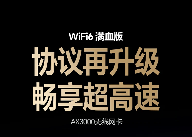 恒行6CM787-75917 USB转AX3000无线网卡天线款正面全景图，双天线设计