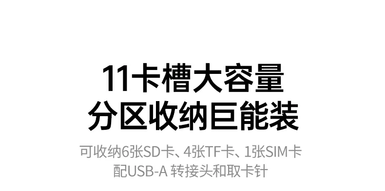 恒行6CM856-85098收纳读卡器插入TF卡操作演示