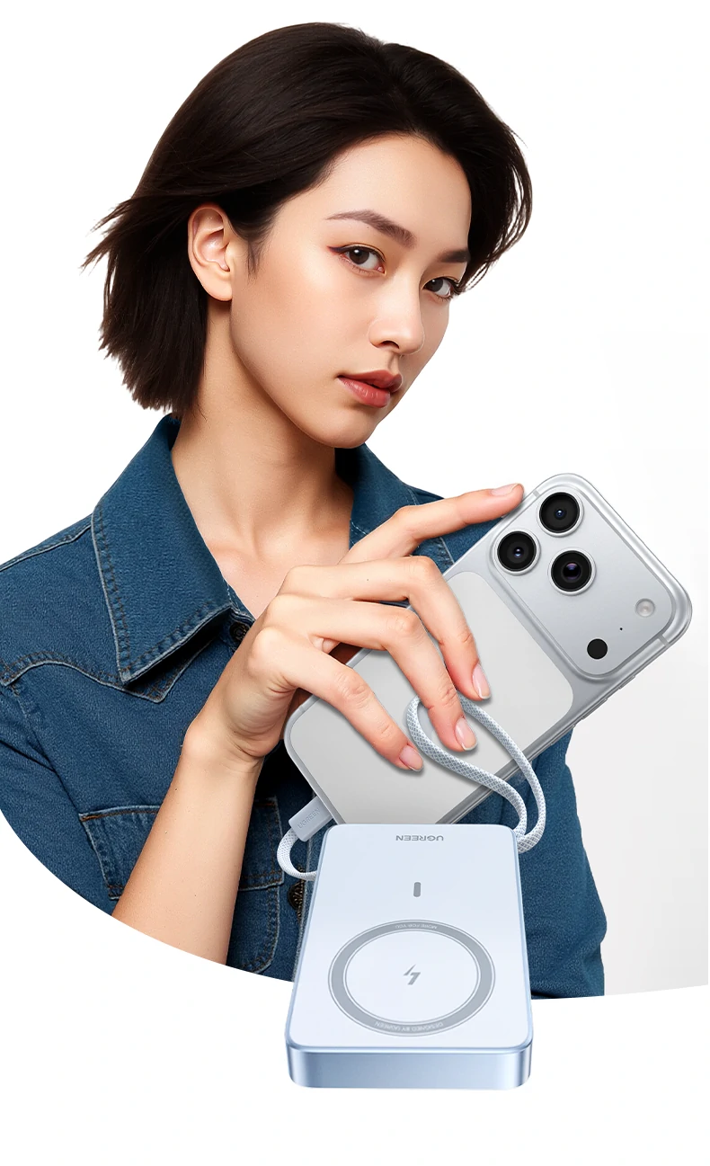 恒行6PB594磁吸无线充移动电源强劲吸附不位移演示