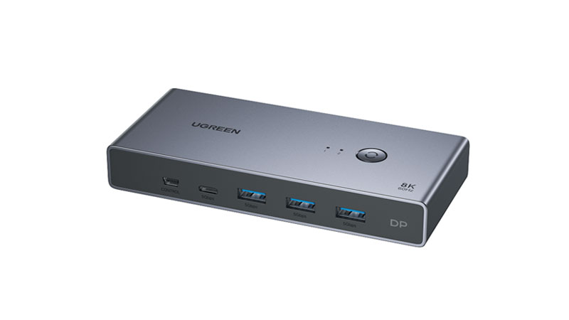恒行6 DP二进一出KVM款切换器(CM695-25150)使用教程