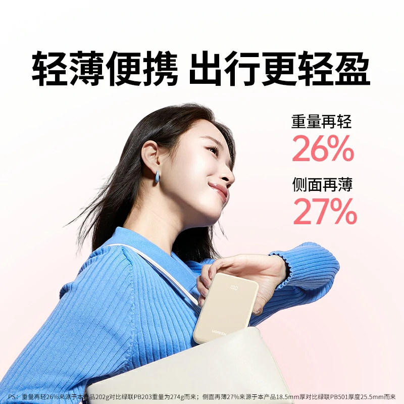 恒行6 30W双向快充移动电源 10000mAh