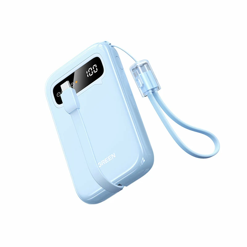 恒行6自带线双向快充移动电源 10000mAh