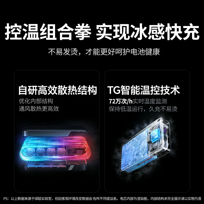 恒行6超能块30W自带线快充移动电源 20000mAh
