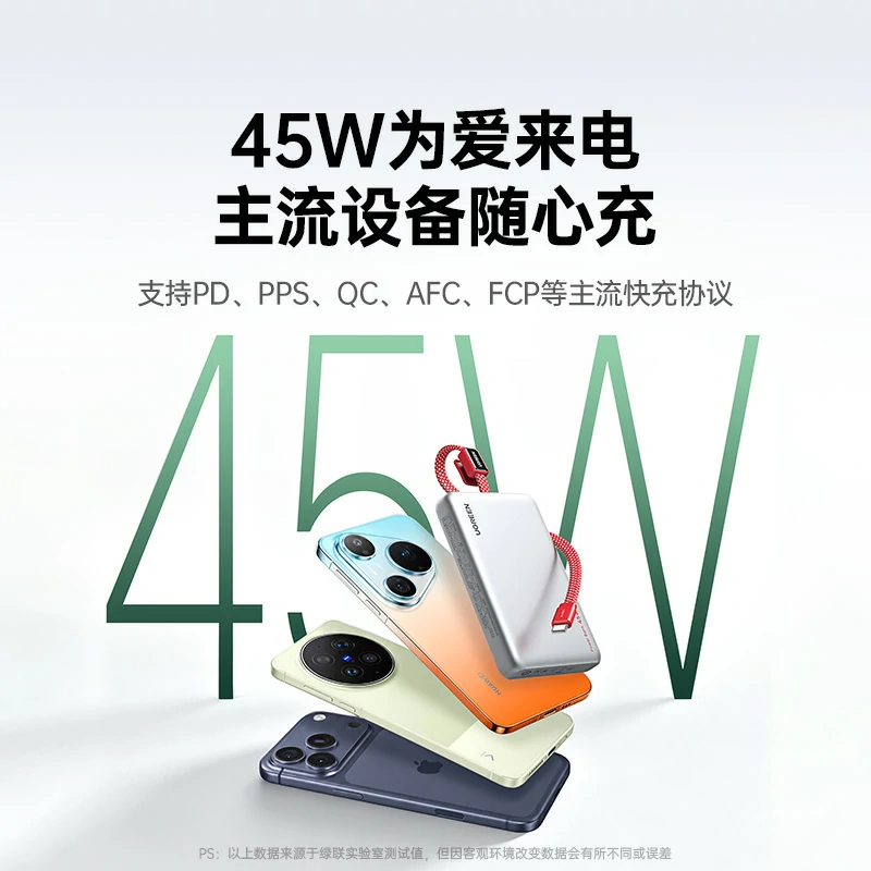 恒行655W自带线快充移动电源 20000mAh 易烊千玺同款