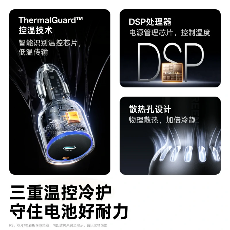 恒行645W车载充电器 适配苹果快充