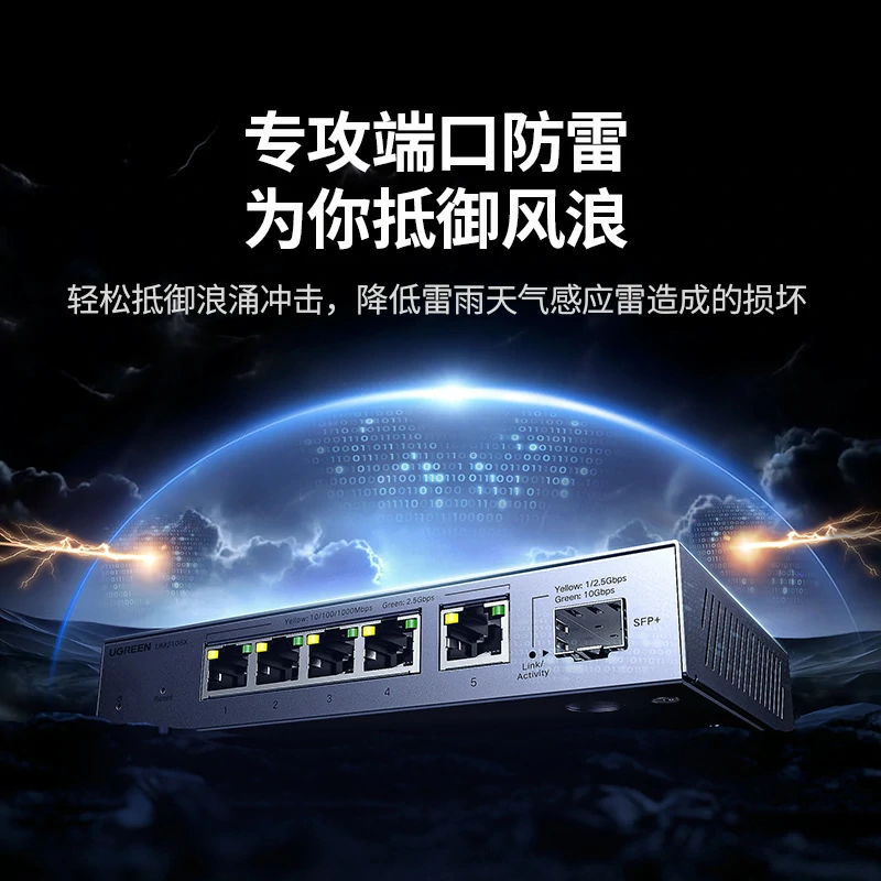 恒行69口光电混合2.5G交换机
