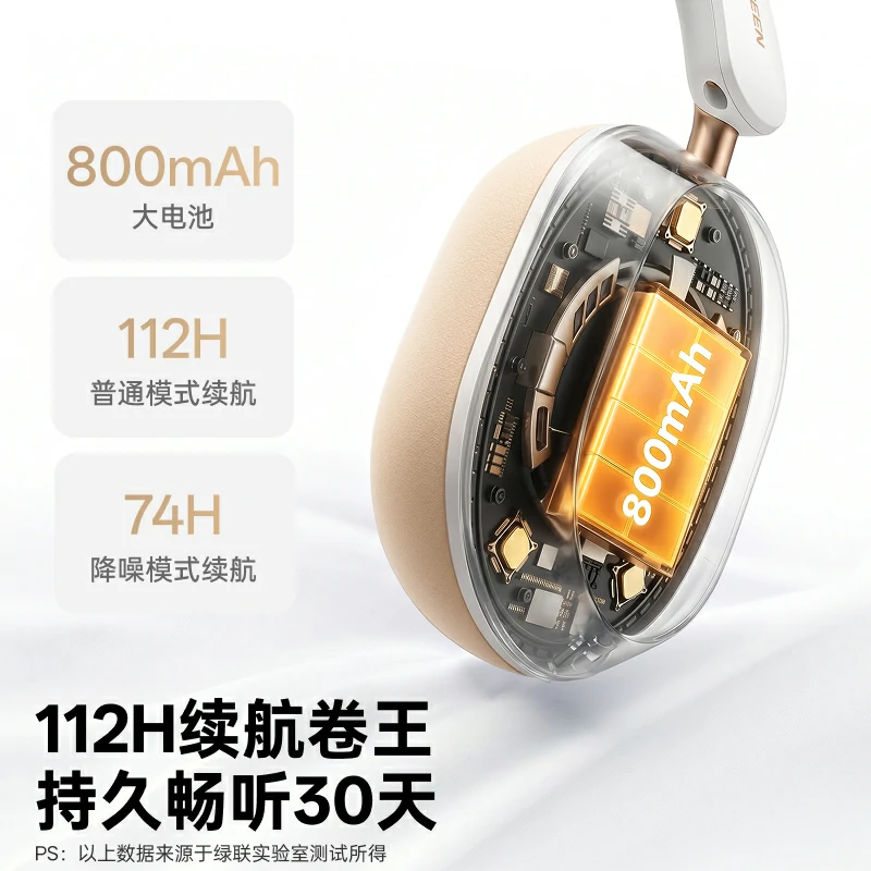 恒行6 Hitune Max5s 头戴AI降噪蓝牙耳机